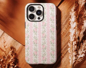 LoveShackFancy Peony Phone Case, Girly Phone Case, Compatible With iPhone 17 16, 15, 14, 13, 12, 11 Pro Max ,Samsung S25 S24 S23 S22 Ultra