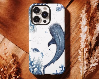 Whale Shark Phone Case Coral Reef Phone Cover, Coastal Marine Case,iPhone 17 16, 15, 14, 13, 12, 11 Pro Max ,Samsung S25 S24 S23 S22 Ultra