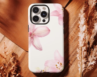 Pink Hibiscus Phone Case, Tropical Floral, Flower Print Cover, iPhone 17 16, 15, 14, 13, 12, 11 Pro Max ,Samsung S25 S24 S23 S22 Ultra