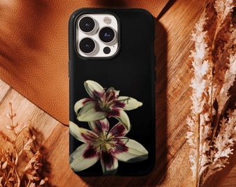 Lily Orchid Floral Phone Case, Y2k Design, Flower Tough, iPhone 17 16 15 14 13 12 11 Pro Max MagSafe Case, Samsung S25 S24 S23 S22 Ultra