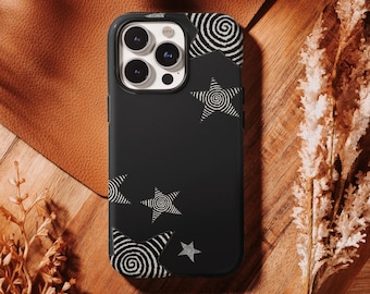 Grunge star Phone Case, Y2k star Cover, Optical Illusion Cover, iPhone 17 16, 15, 14, 13, 12, 11 Pro Max ,Samsung S25 S24 S23 S22 Ultra