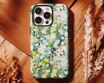 Funda para teléfono con flores de primavera, estilo retro impresionista de pintura al óleo, para iPhone 17, 16, 15, 14, 13, 12, 11 Pro Max, Samsung S25, S24, S23, S22 Ultra