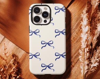 Einfache Schleifen Blau Handyhülle, Ästhetische Handyhülle, Kompatibel mit iPhone 17 16, 15, 14, 13, 12, 11 Pro Max, Samsung S25 S24 S23 S22 Ultra