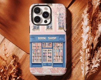 Pink Bookshelf Phone Case Fashion Phone Cover, Tough Phone Case ,iPhone 17 16, 15, 14, 13, 12, 11 Pro Max ,Samsung S25 S24 S23 S22 Ultra