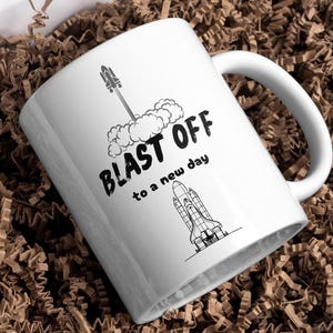 NASA Mug, Space Enthusiast Coffee Cup, Astronomy Gift, Astronaut Tea Mug, Rocket Scientist Gift, Outer Space Decor