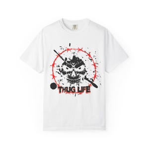 Thug Life Unisex Garment-Dyed T-Shirt, Vintage Streetwear Graphic Tee, Hip Hop Rap Shirt, Casual Trendy Top, Gift for Him or Her