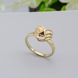 Irischer Symbol Schmuck, handgemacht, Liebe, Loyalität, Freundschaft Geschenk, vergoldeter Messing Claddagh Ring