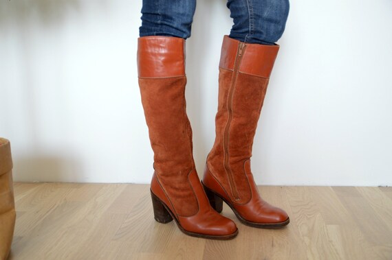leather vintage boots