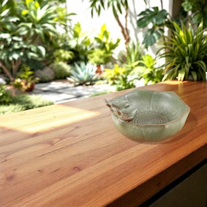 Rustic Ceramic Bird Bath Bowl | Handmade Garden Bird Feeder with Birds | Small Patio Water Feature | Outdoor Balcony Decoration