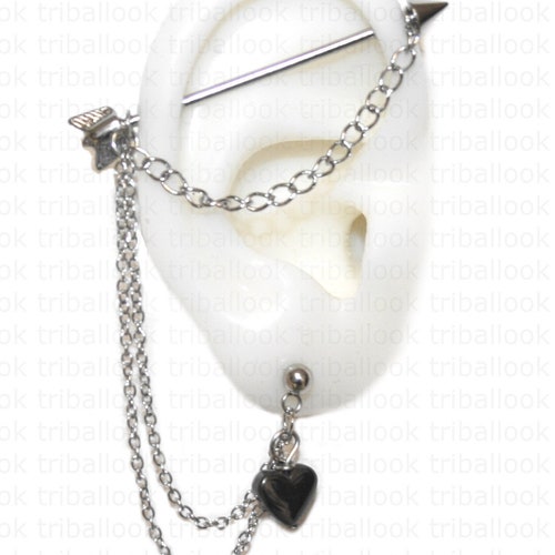 Arrow Industrial Barbell Industrial Piercing Jewelry Etsy