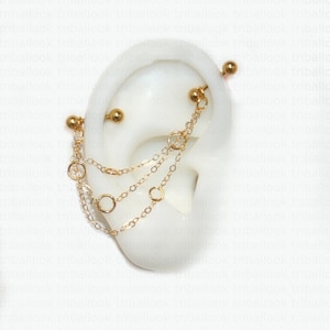 Industrieller Piercing-Schmuck, Piercing-Schmuck, Schmuck, industrielle Stabohrring, industrielle Piercingkette, (m21 nl)