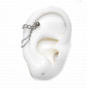 Helix  piercing jewelry with chains, Earring Helix Piercing Helix Earring , Cartilage Piercing  with chains(59)