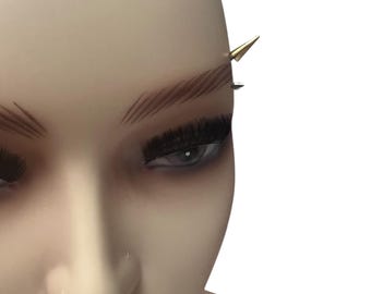 Sztanga do brwi Spike End: zakrzywiona stal chirurgiczna (16 g, 8 mm)