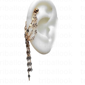 Helix Ketten, Helix Piercings mit Ketten, rosegold (jf)