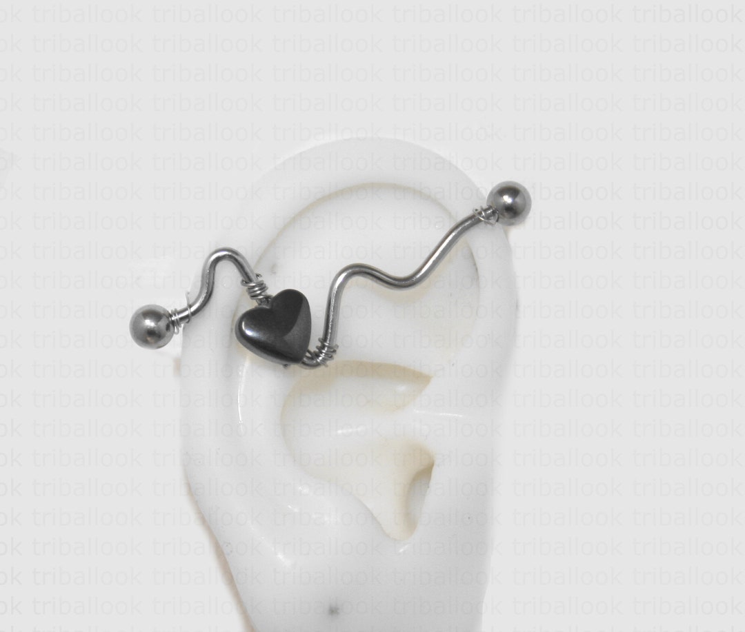 Fake Industrial Barbell Fake Industrial Piercing Jewelry Etsy