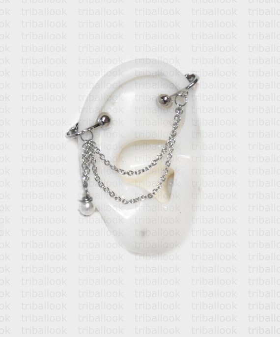 Fake Industrial Barbell Fake Industrial Piercing Jewelry Etsy