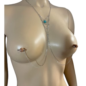 Biżuteria na sutki, Biżuteria do piercingu sutków, z monetą howlitową (m19)