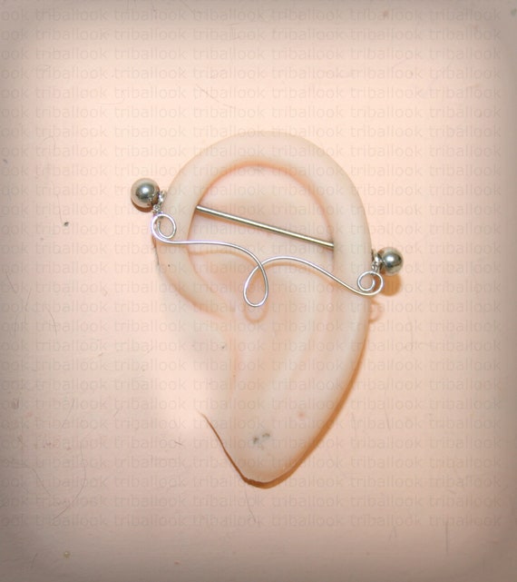 Industrial piercing etsy deals