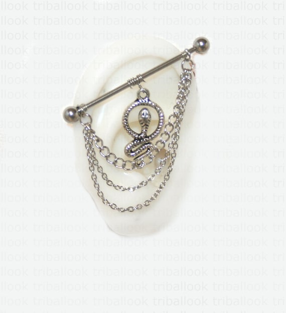 Fake Industrial Barbell Fake Industrial Piercing Jewelry Etsy