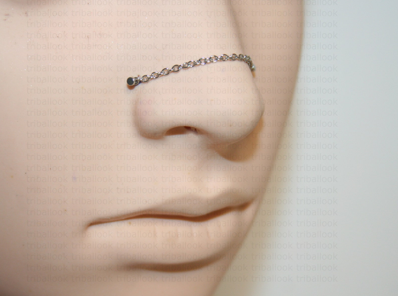 Nasallang Bogo nose chains Surface piercing Nose chain for Etsy