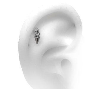 Barre piercing Helix, Bijoux piercing Helix, Barre en titane ou en acier inoxydable avec pointe (jf)