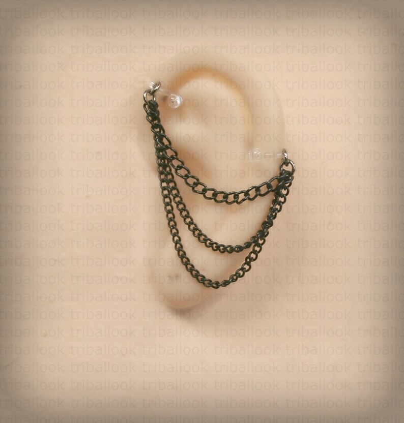 Fake Industrial Barbell Fake Industrial piercing Jewelry Etsy