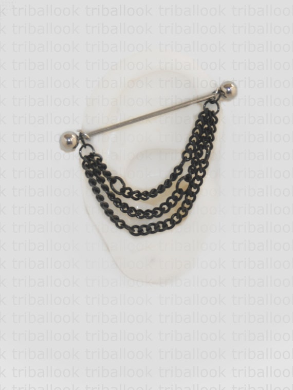 Fake Industrial Barbell Fake Industrial piercing Jewelry Etsy