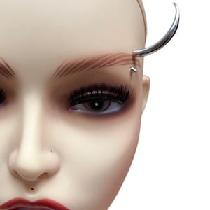 Eyebrows barbells with spike ends and curved bar, Surgical Steel Curved Eyebrow Cartilage Tragus bar (jf)
