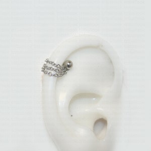 Helix piercing jewelry with triple chains  (m5)