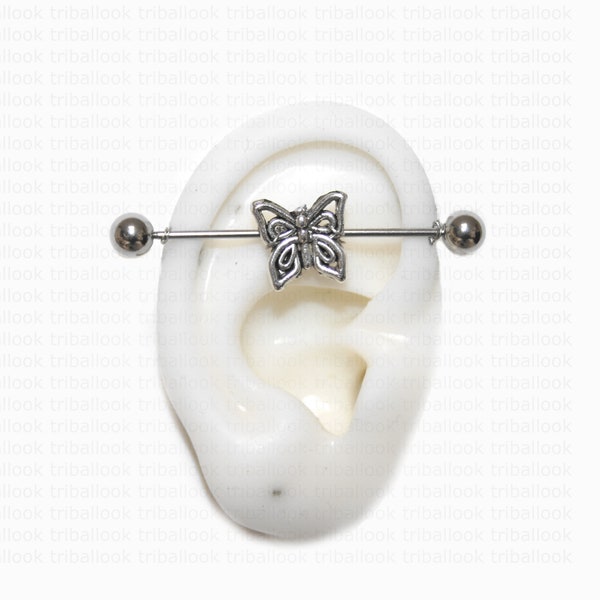 Fake Butterfly Industrial Piercing Etsy
