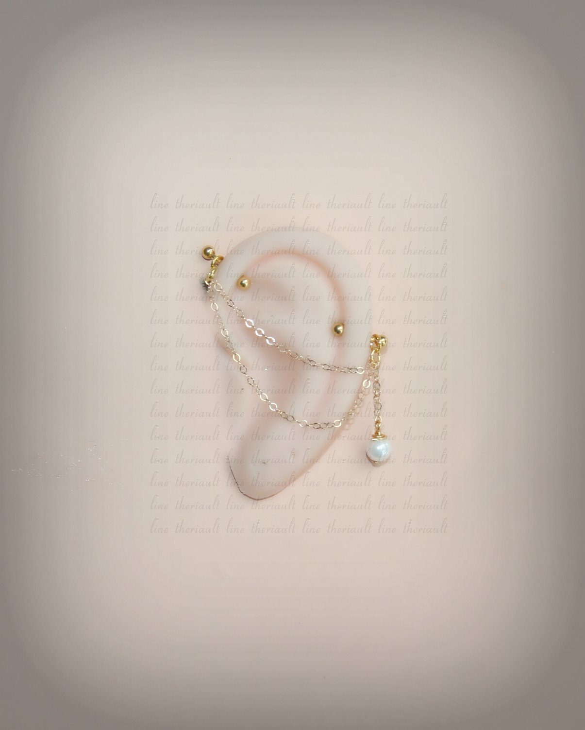Buy Industrial Piercing Jewelry With Chains and Freshwater Pearl m7 Online in India Etsy