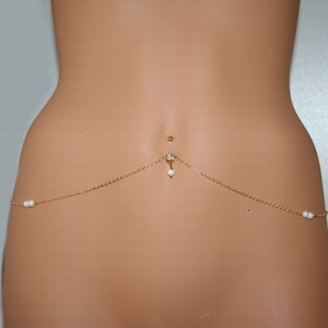 Victray Gold Waist Chain Crystal Body Chain Butterfly Waist Jewelry  Nightclub Body Accessory for Women and Girls