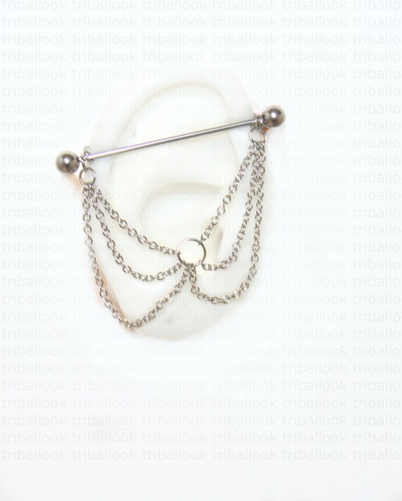 Fake Industrial Barbell Fake Industrial Piercing Jewelry Etsy