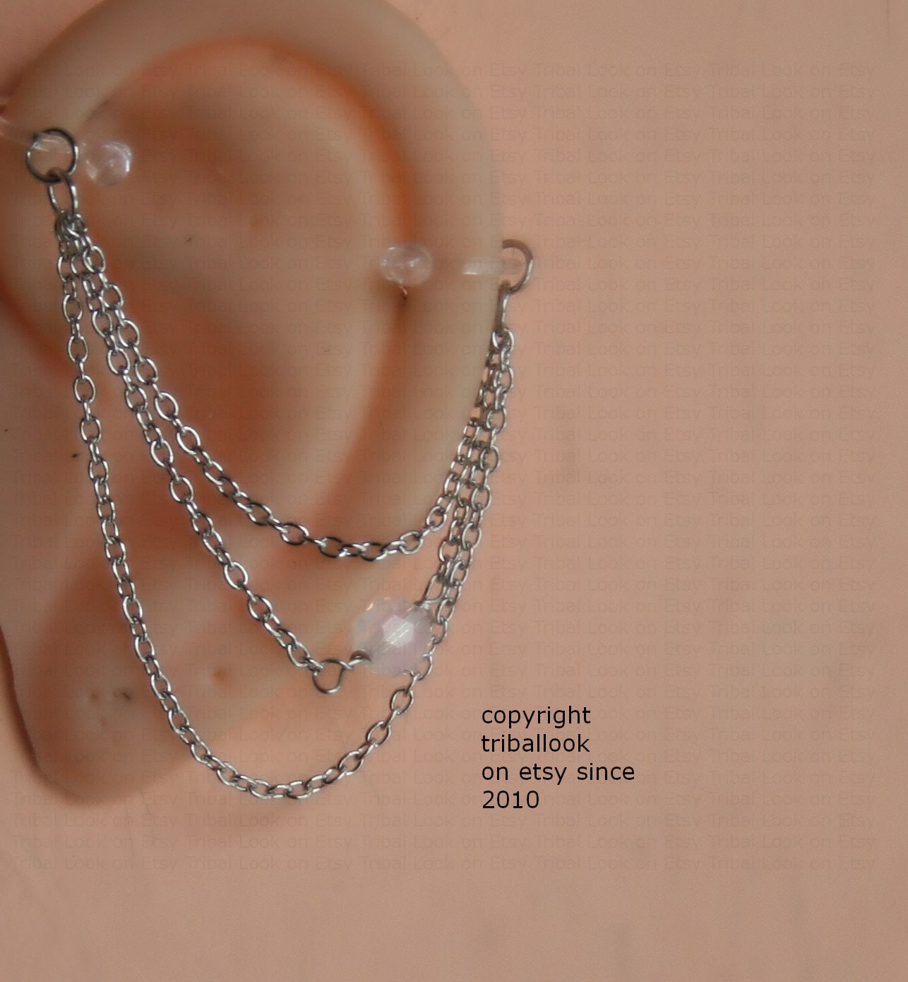 Fake Industrial Barbell Fake Industrial piercing Jewelry Etsy