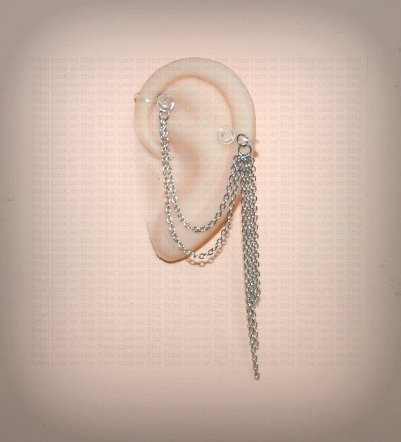 Fake Industrial Barbell Fake Industrial piercing Jewelry Etsy