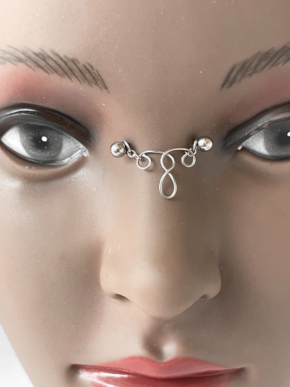 Nose bridge deals piercing jewelry