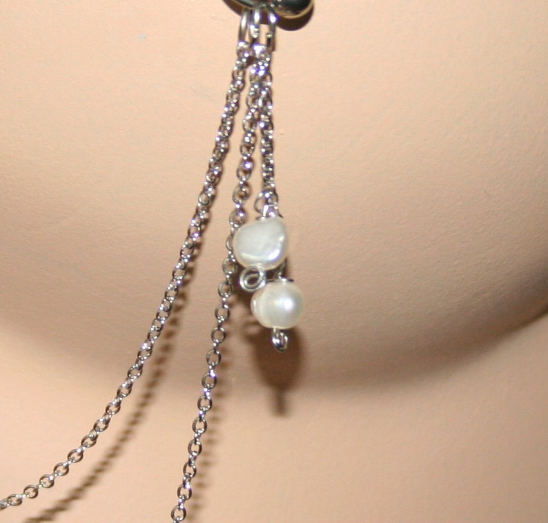 Nipples jewelry with freshwater pearls Nipple piercing Etsy
