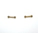 A pair of small barbell, Tragus piercing, Helix piercing, Conch piercing, Gold or Silver tone, 14 or 16 gauge, 6 ,7 or 8mm length 