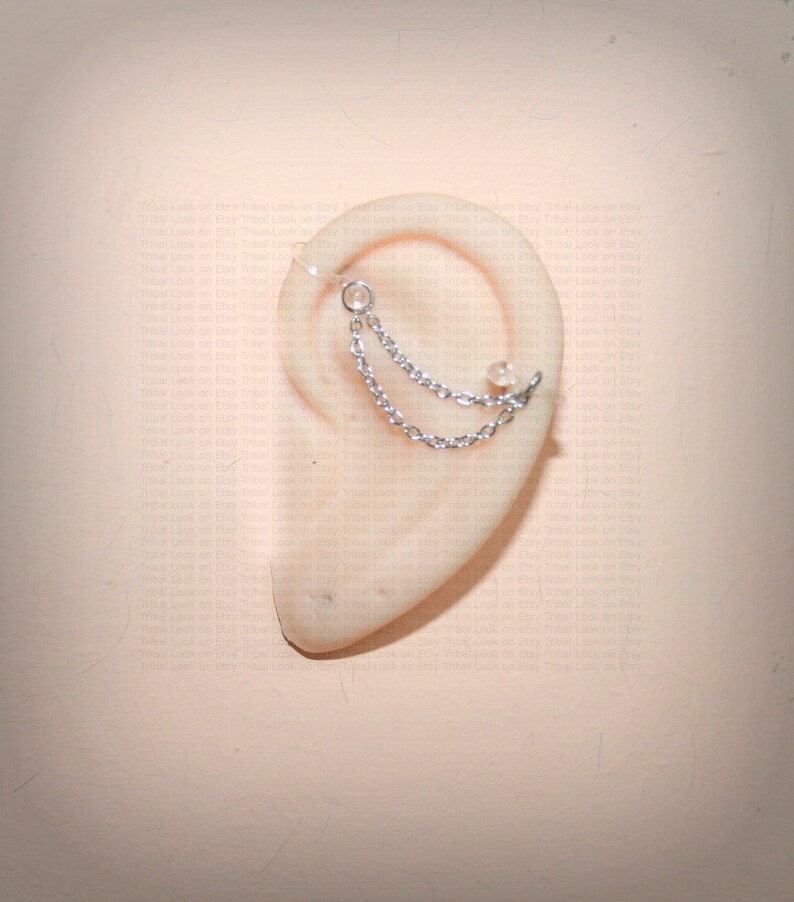 Fake Industrial Barbell Fake Industrial piercing Jewelry Etsy