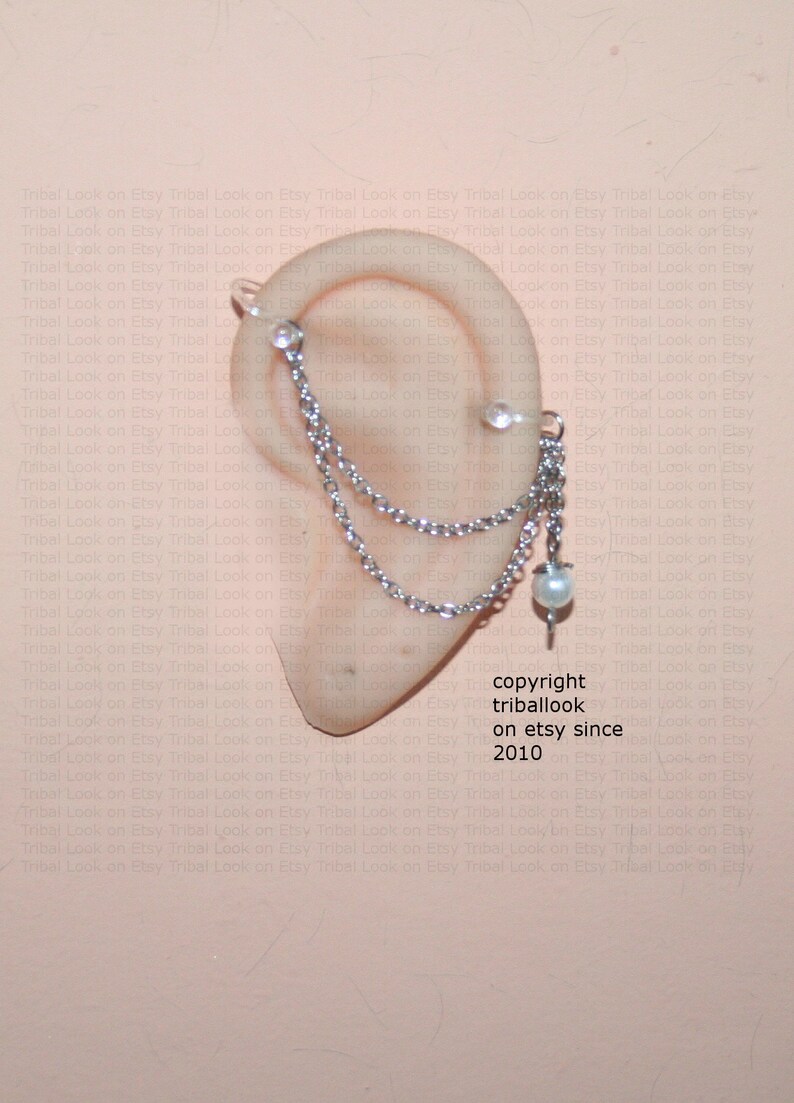 Fake Industrial Barbell Fake Industrial piercing Jewelry Etsy