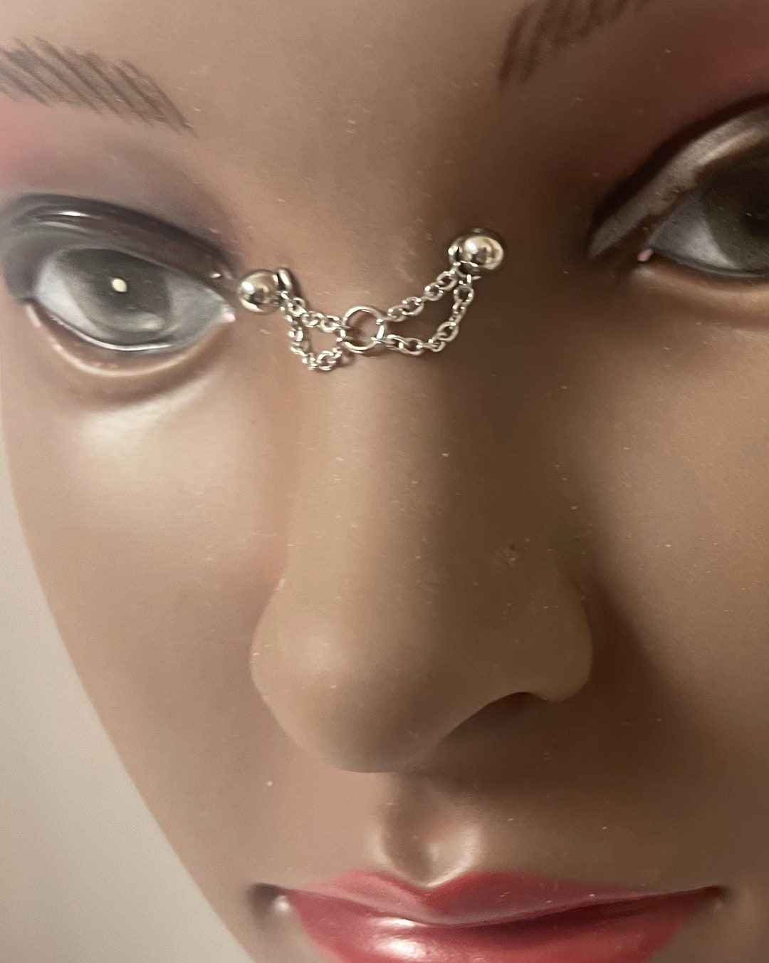 Nasallang, High Nostril Jewelry, Bridge Piercing Jewelry, Eyebrow