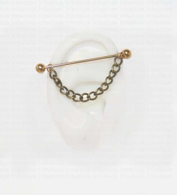 Fake Industrial Barbell Fake Industrial Piercing Jewelry Etsy