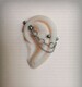Industrial Barbell, Industrial piercing,  Jewelry, Industrial bar earring, Industrial piercing chain, (m34) 