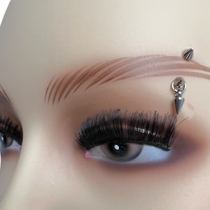 Eyebrow jewelry, Eyebrow barbell, Eyebrow piercing jewelry, Eyebrow barbell a short spike (jf)