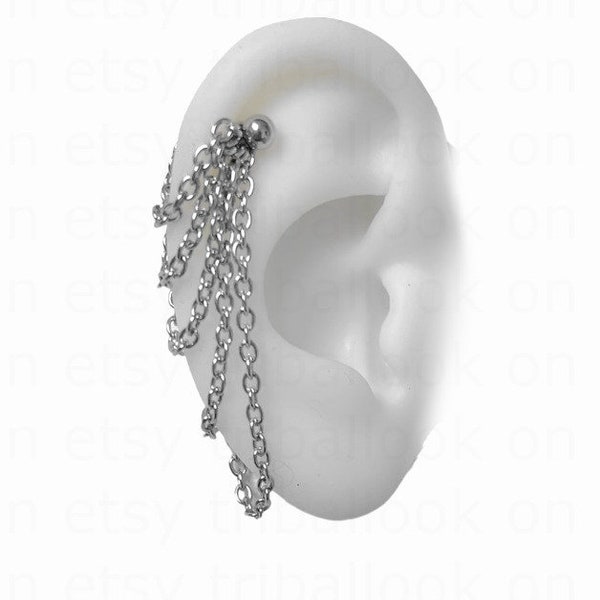 Helix chains, Helix piercing jewelry with chains,    ( jf )