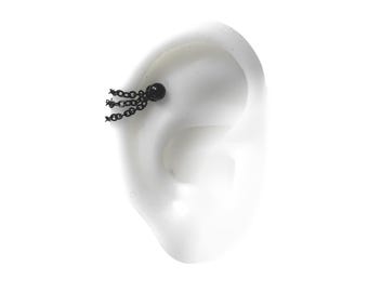 Biżuteria do piercingu typu helix z potrójnymi łańcuszkami (m5)