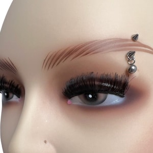 Barre d&#39;haltères pour sourcils avec pointes : bijoux piercing en acier inoxydable 316L jf
