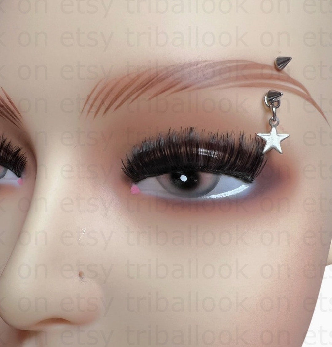 Dangle eyebrow rings best sale