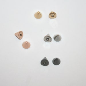 Replacement balls, Spike shape end balls, 5mm,  black, gold, rose gold or silver tone, 316L stainless steel, for 4 spike end balls
