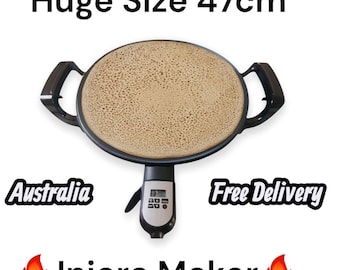 XL Injera Maker | 47cm Non-Stick Griddle for Kisra, Anjero